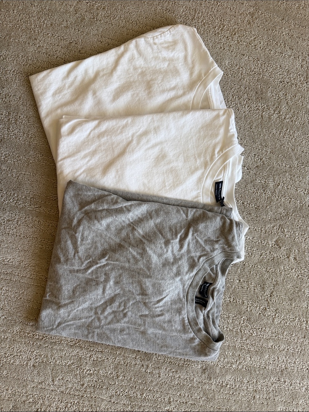 3-Pack Crew Neck Tees in White and Heather Gray ASOS Maternity